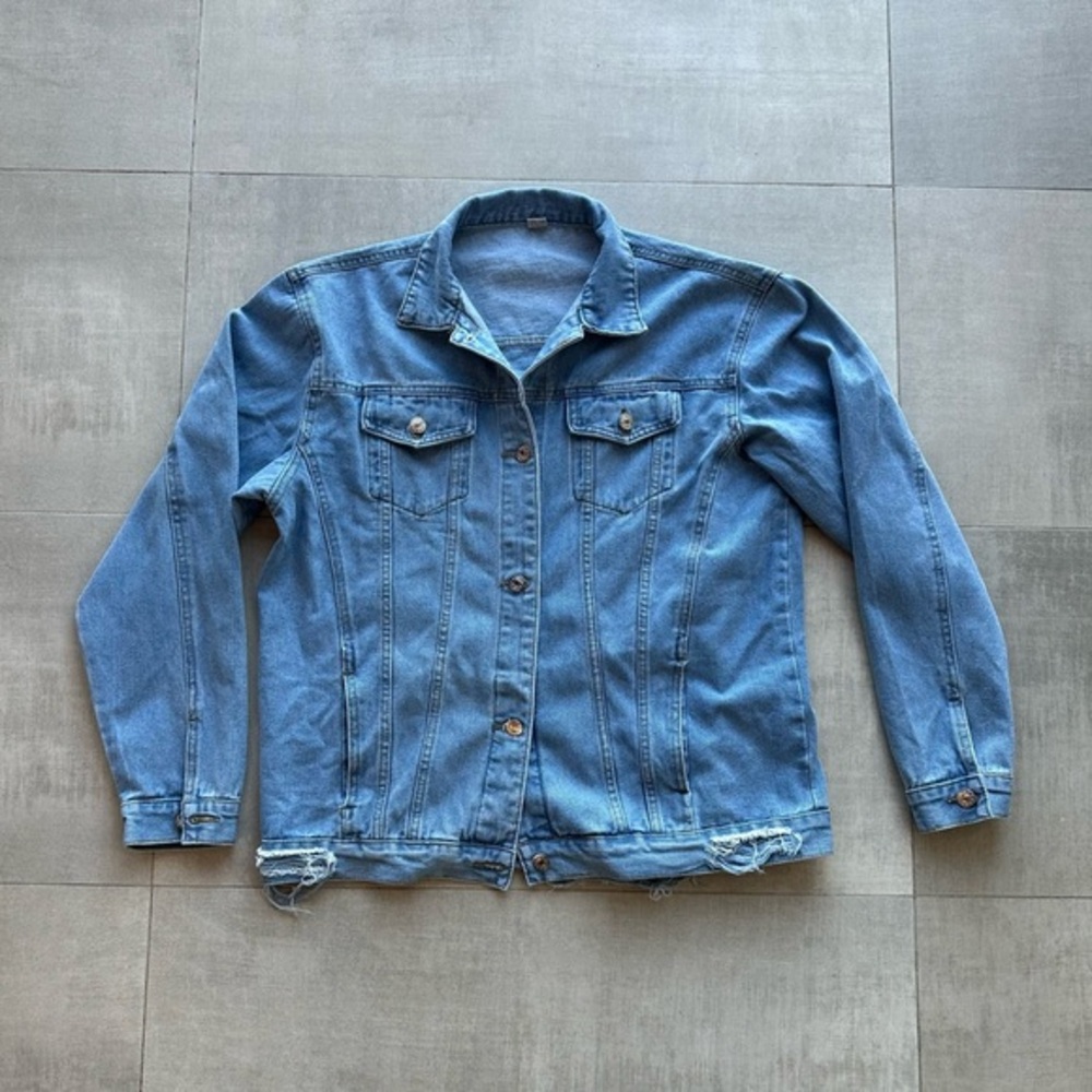 Distressed Denim Jacket - Men’s Medium